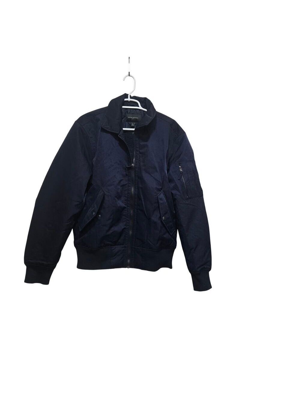 Banana Republic Factory Jules Flight Jacket Men M Preppy Navy Bomber